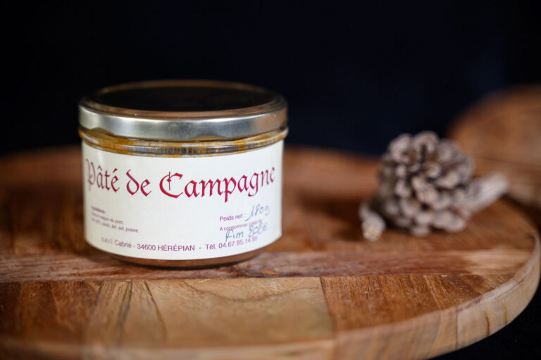 Pâté de campagne artisanal en conserve de 180 g.